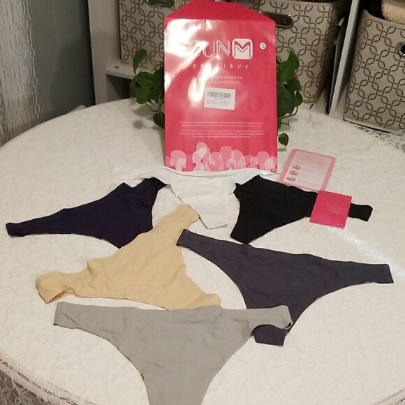 Seamless Thongs for Women No Show Thongs Nylon Stretch Thong Panti - Picture 7 of 16